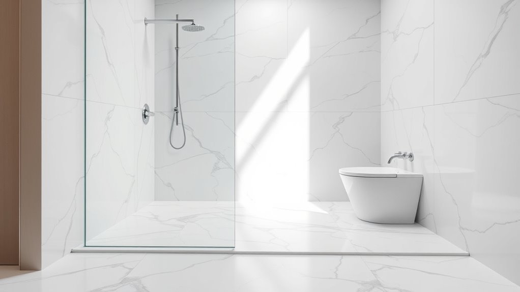 stylish easy care shower design