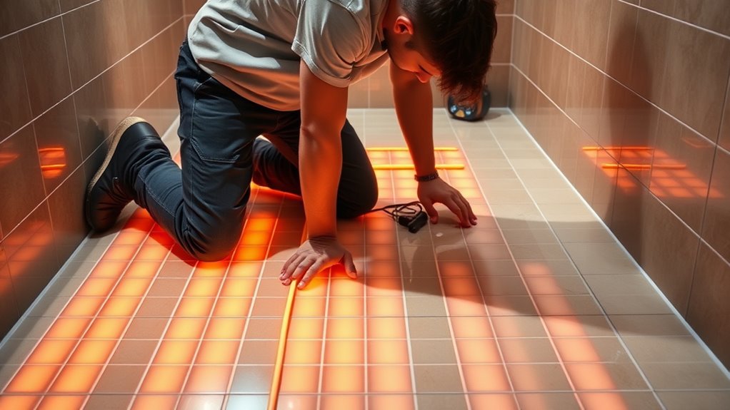 bathroom floor heating installation
