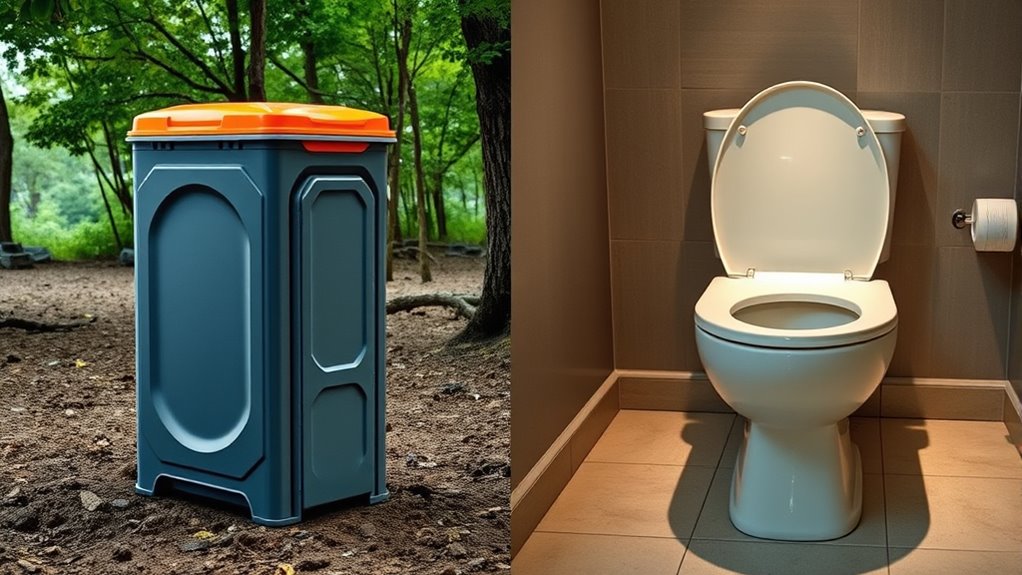 portable vs standard toilets