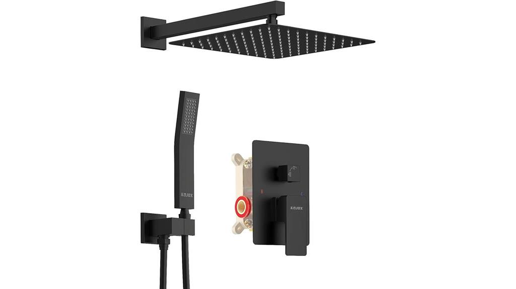 12 inch rain shower system