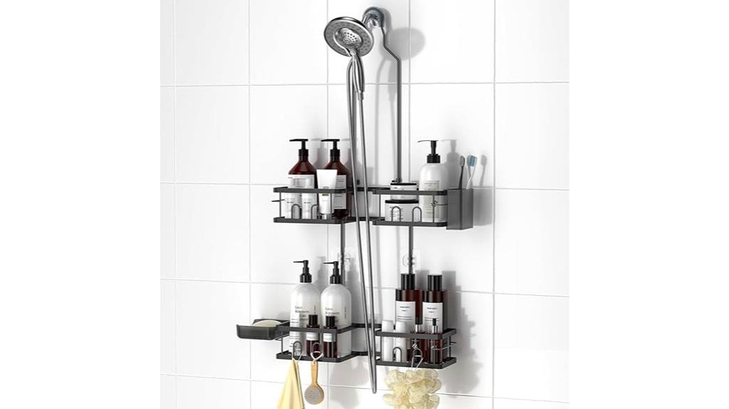 adjustable bathroom shower organizer