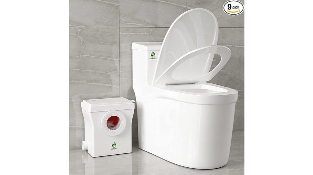 basement macerating toilet system