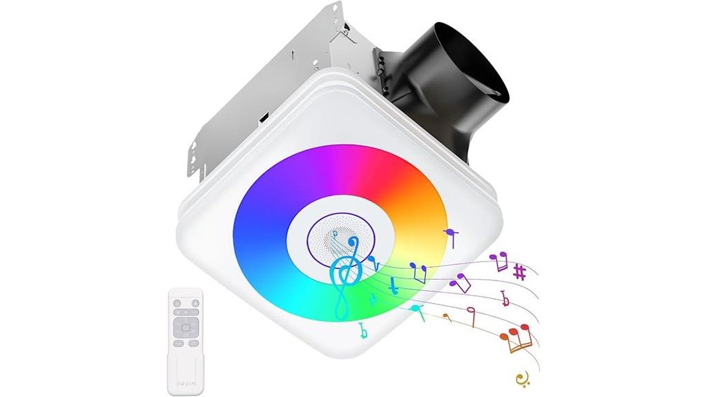 bathroom fan with speaker