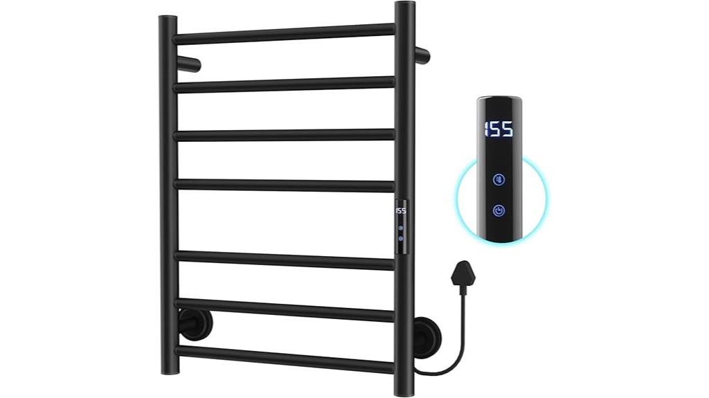 bathroom heated towel rack