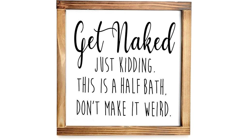 bathroom sign wall decor