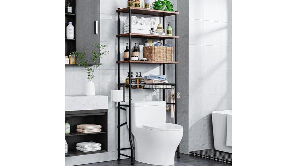 bathroom toilet storage shelf
