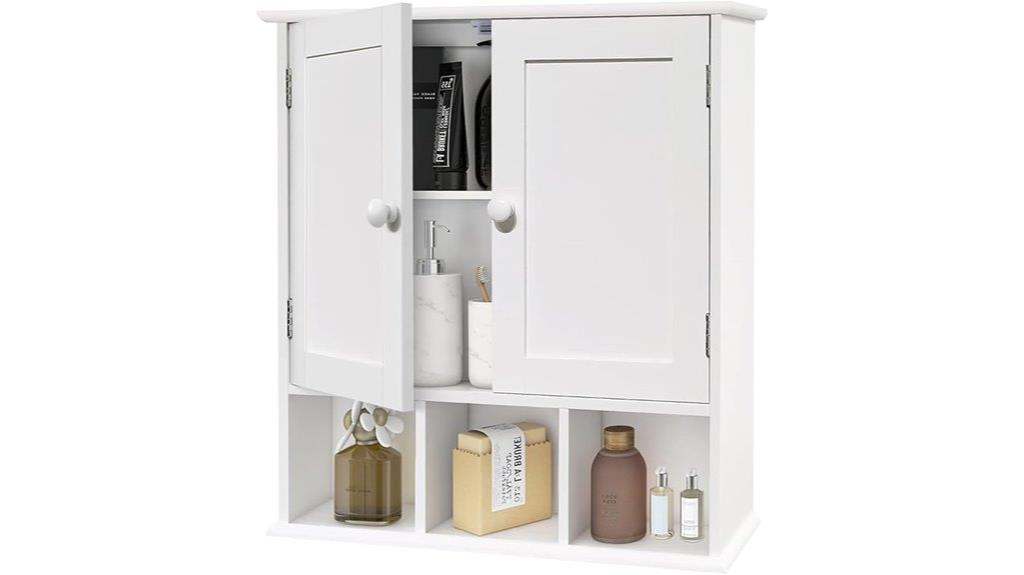 bathroom wall cabinet with doors