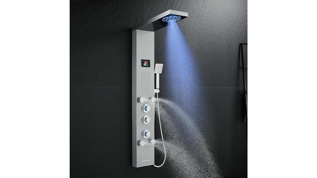 battery free led shower