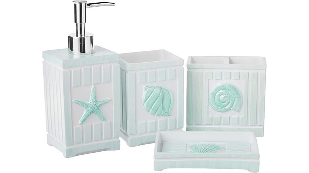 beach shells bathroom set