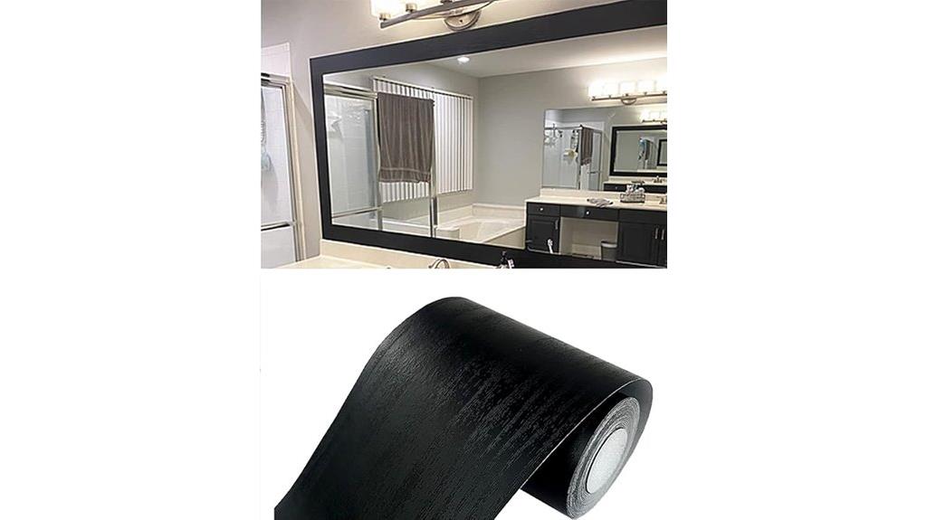 black wood grain sticker