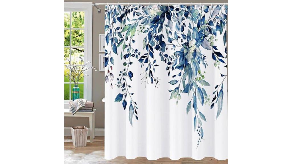 blue eucalyptus shower curtain