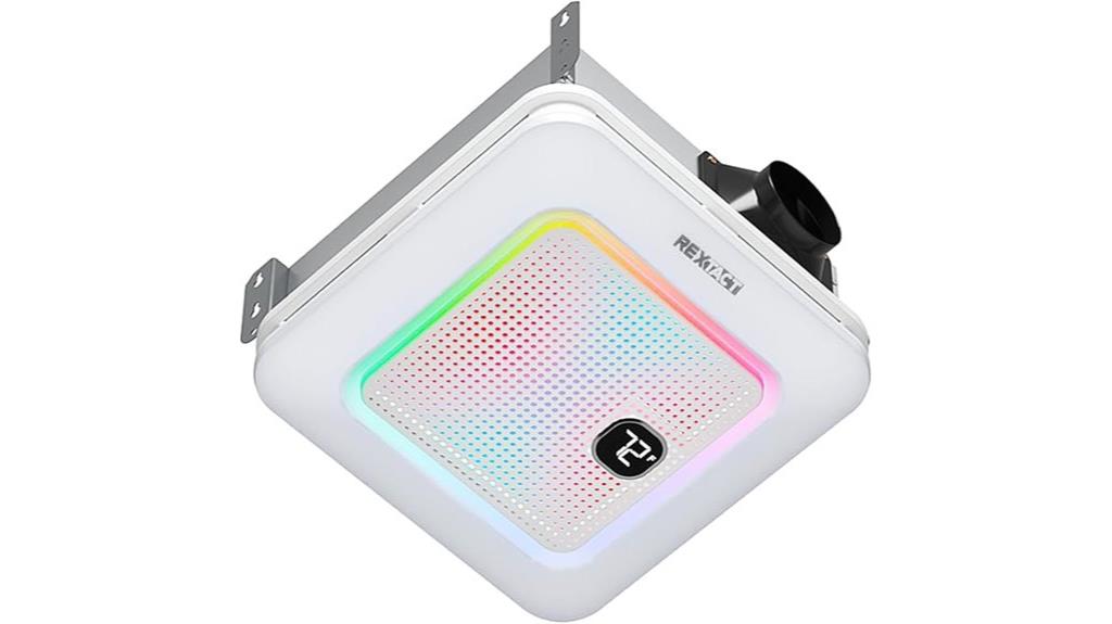 bluetooth bathroom fan with lights