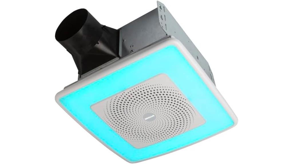 bluetooth enabled bathroom fan