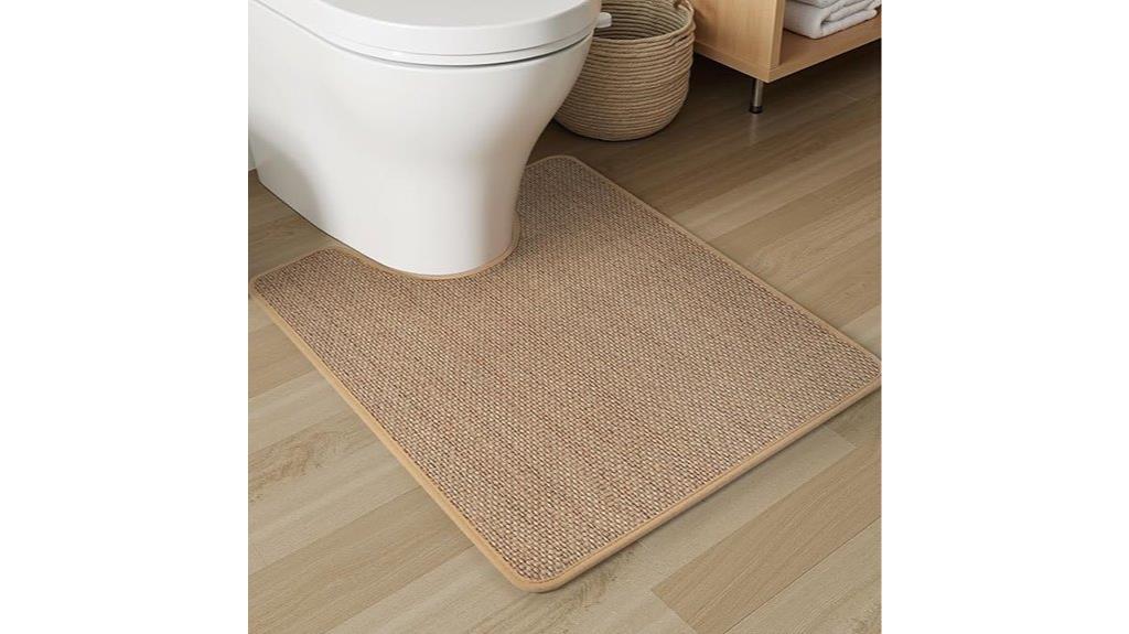 braided u shaped toilet rug