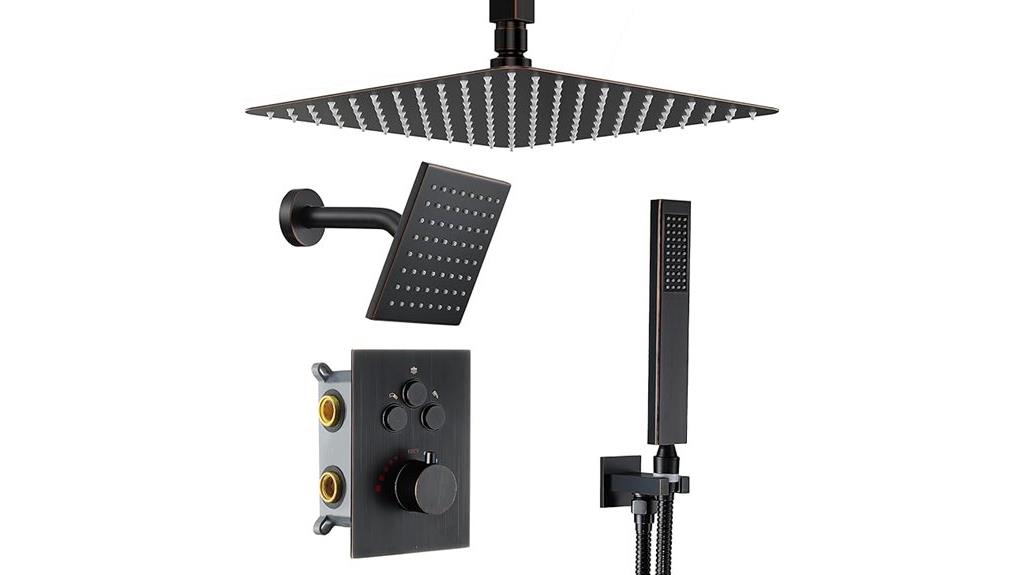 bronze dual shower system