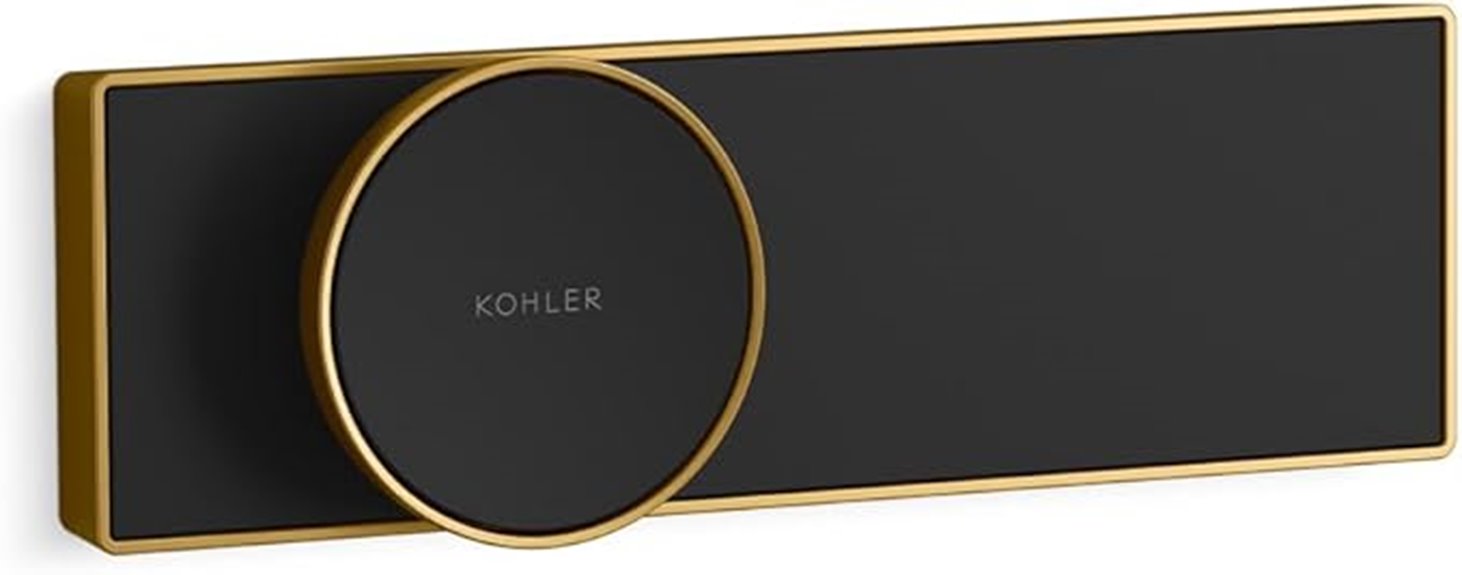 brushed brass steam shower