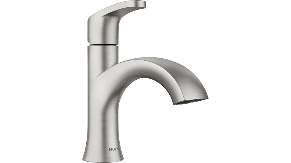 brushed nickel bathroom faucet