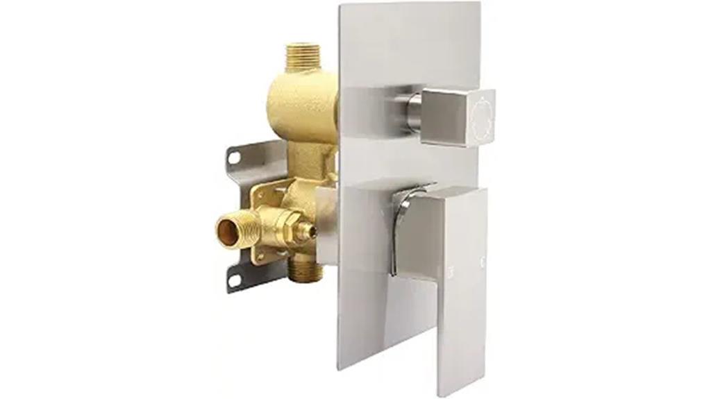 brushed nickel shower diverter