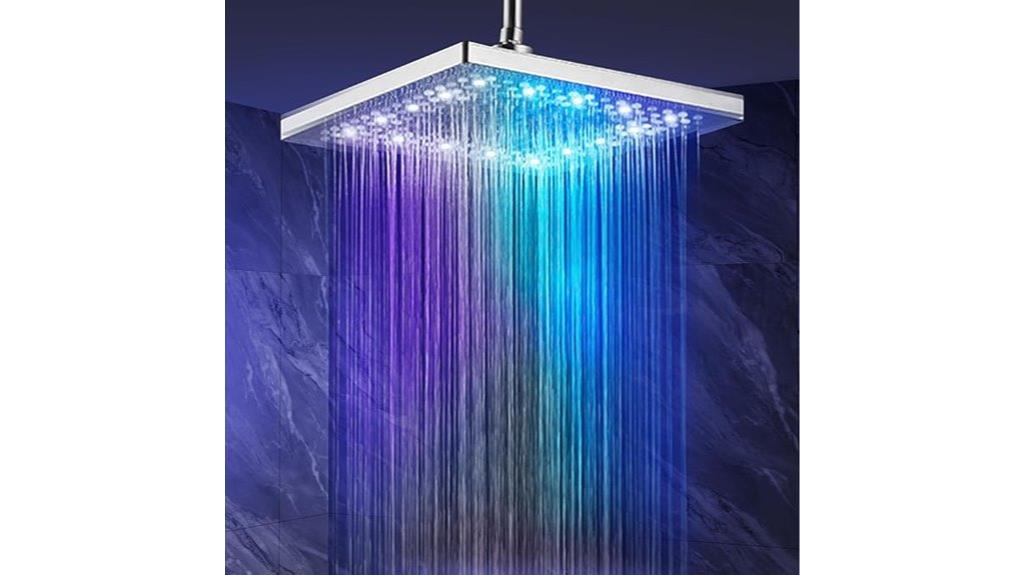 color changing high pressure shower