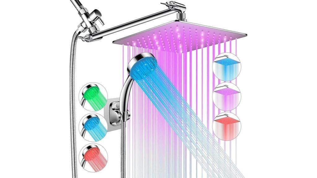 color changing high pressure shower
