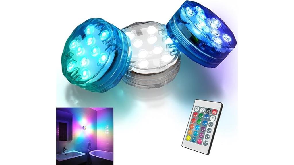 colorful waterproof shower lights