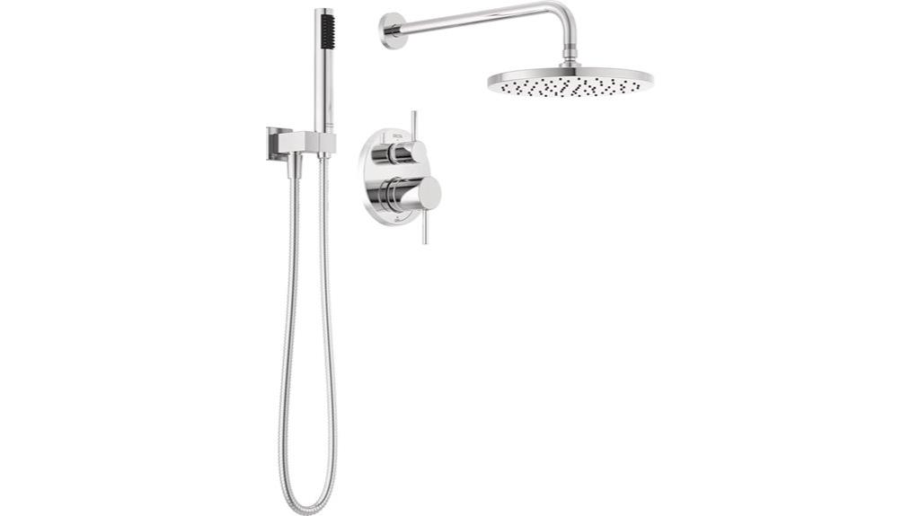 contemporary round rain shower