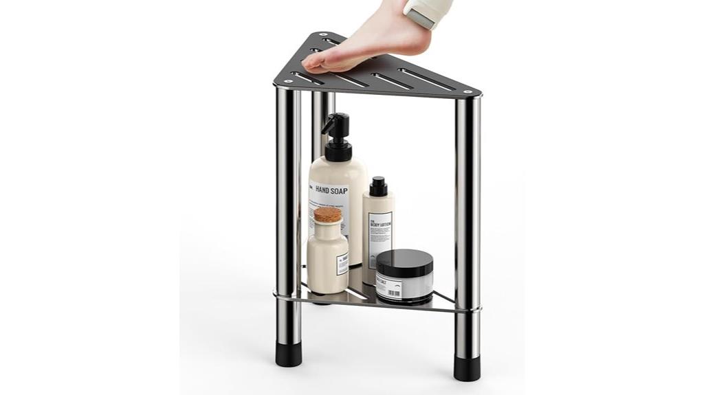 corner shower seating
