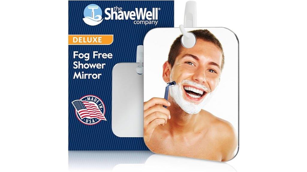 deluxe fog resistant shaving mirror