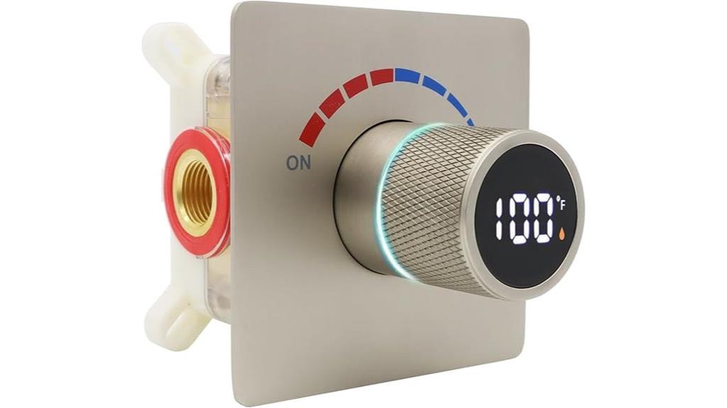 digital nickel shower diverter