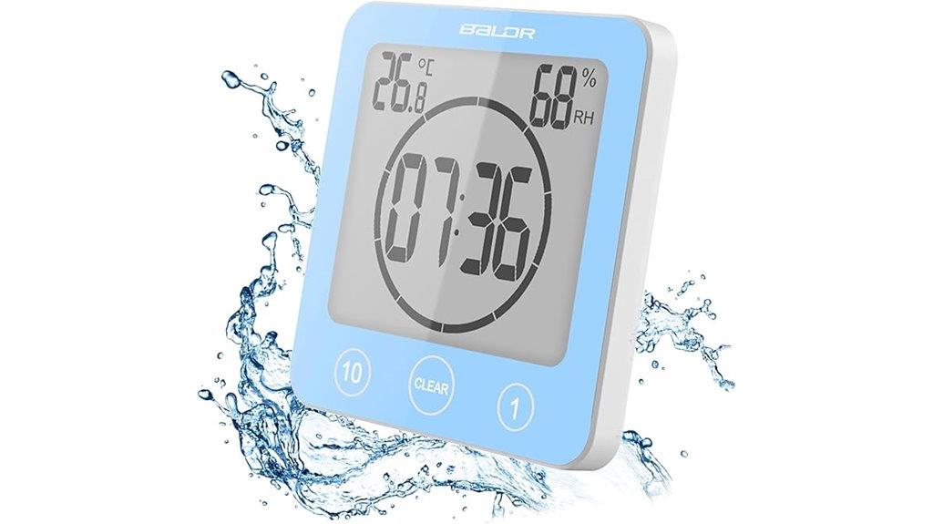 digital shower wall clock
