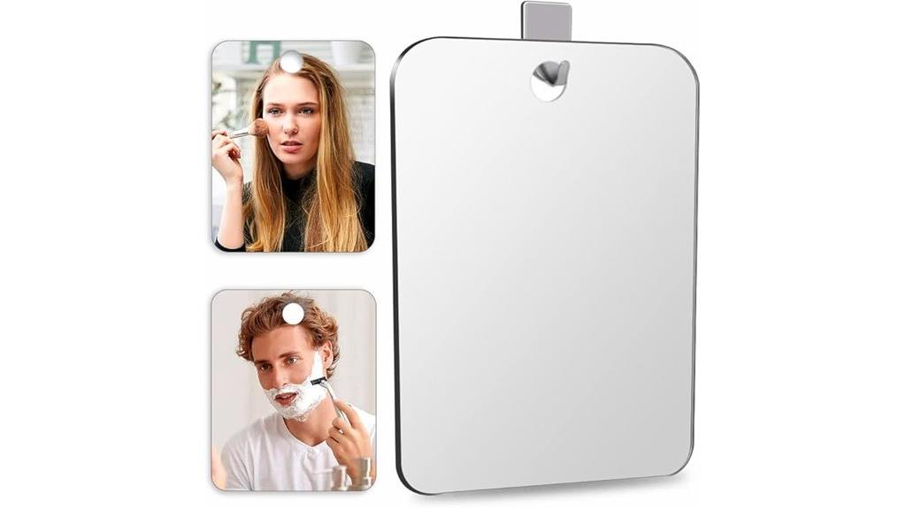 dual fogless shower mirrors