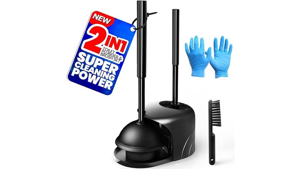 dual function bathroom cleaning tool