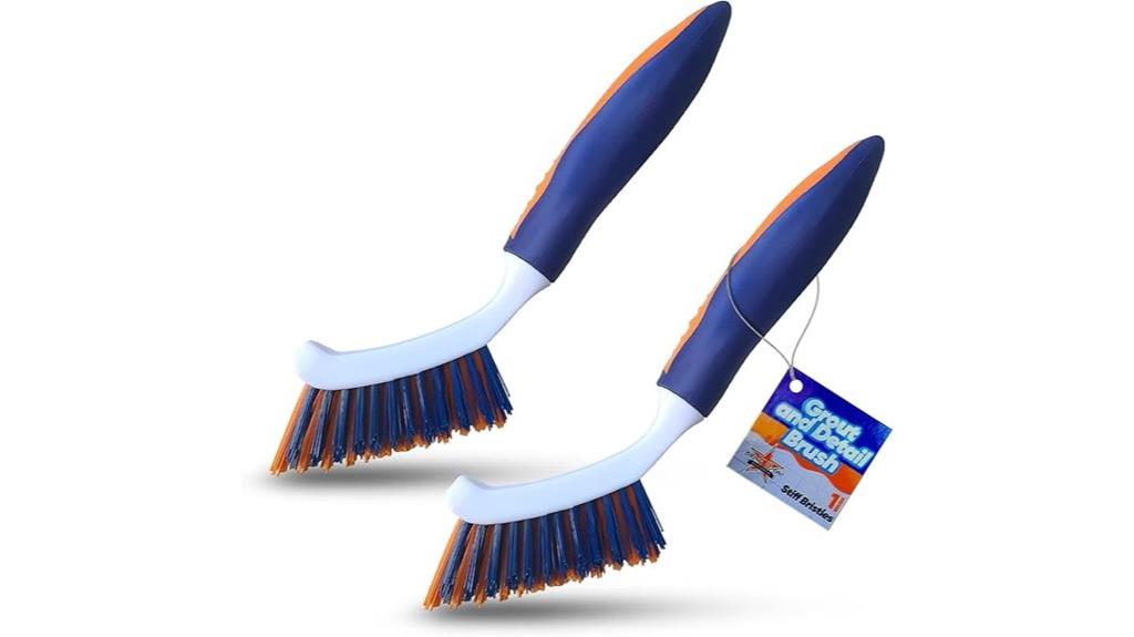 dual grout cleaning brushes