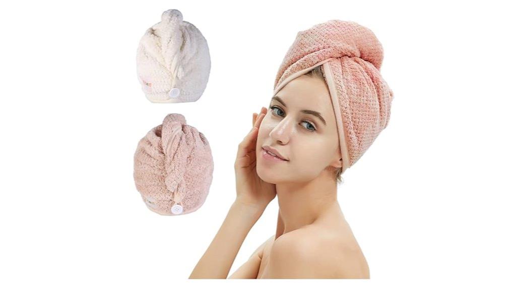 dual microfiber hair wraps