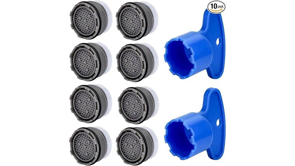 eight piece faucet aerators