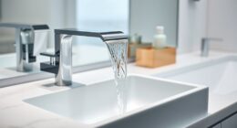 elegant waterfall bathroom faucets
