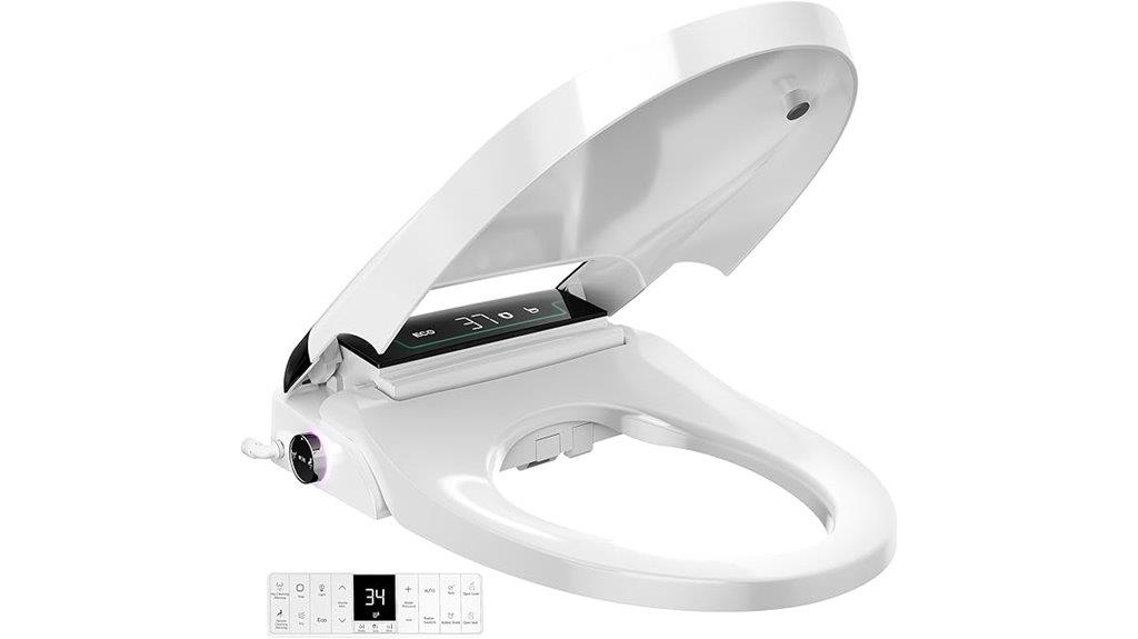 elongated smart toilet seat