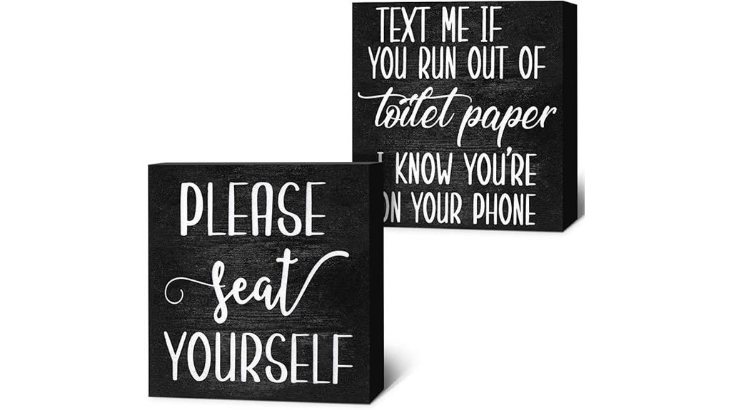 farmhouse bathroom sign set