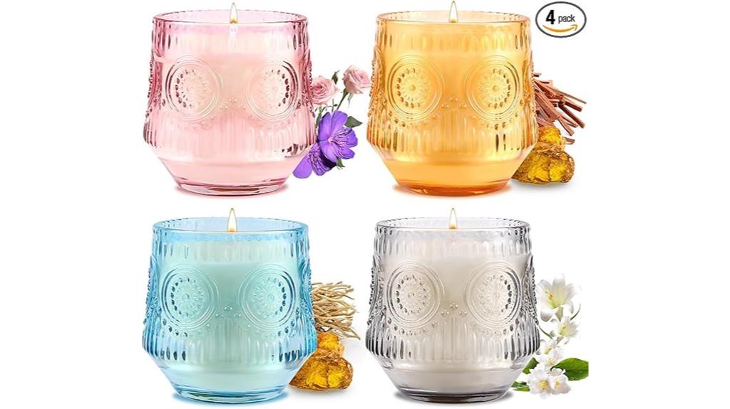 four pack scented candle set
