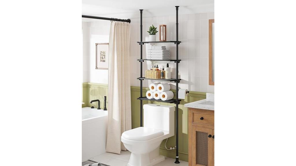 four tier bathroom storage