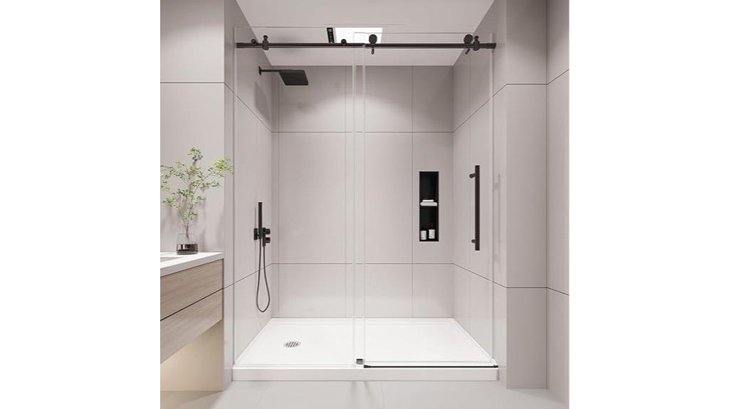 frameless glass shower door