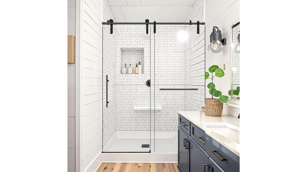 frameless glass shower door