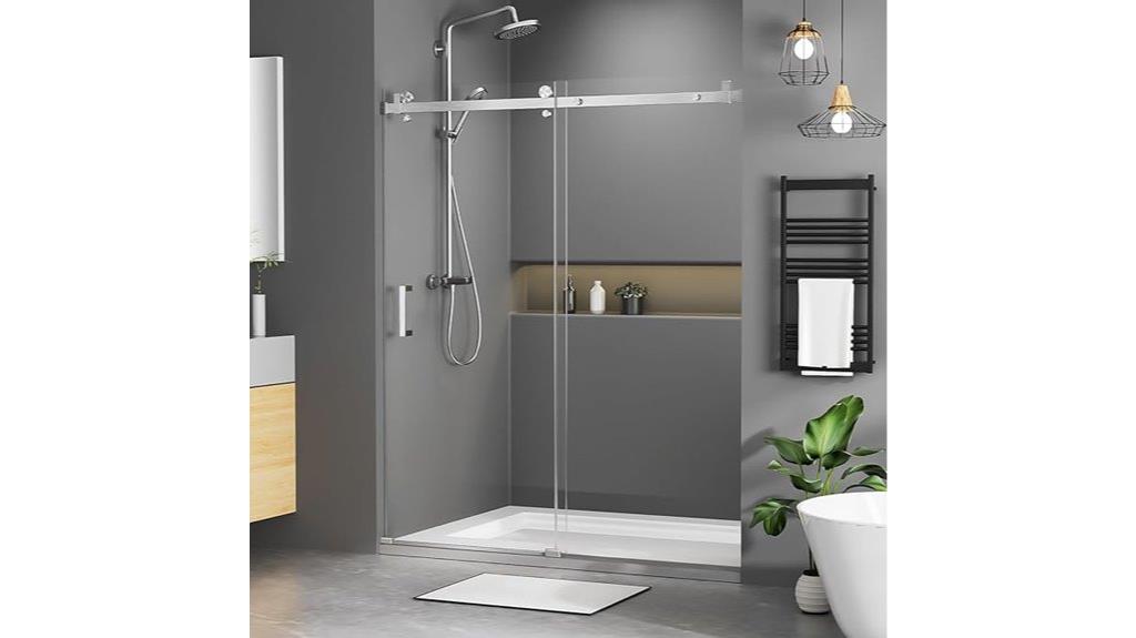 frameless glass shower door