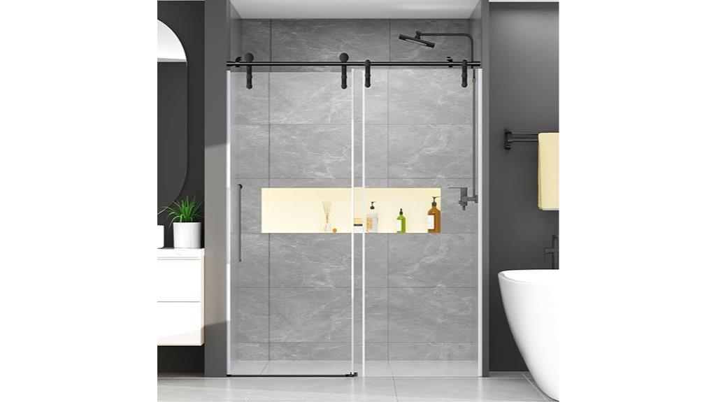 frameless shower door dimensions