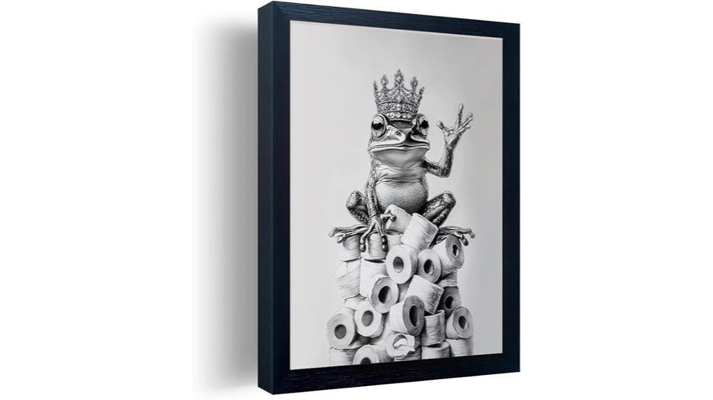 frog toilet paper art