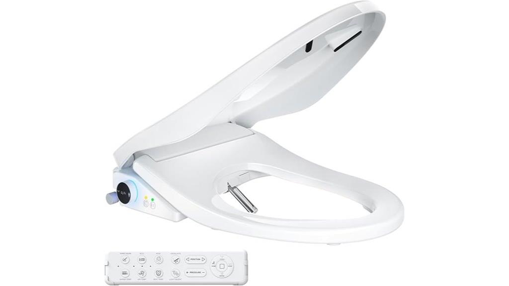 heated elongated bidet