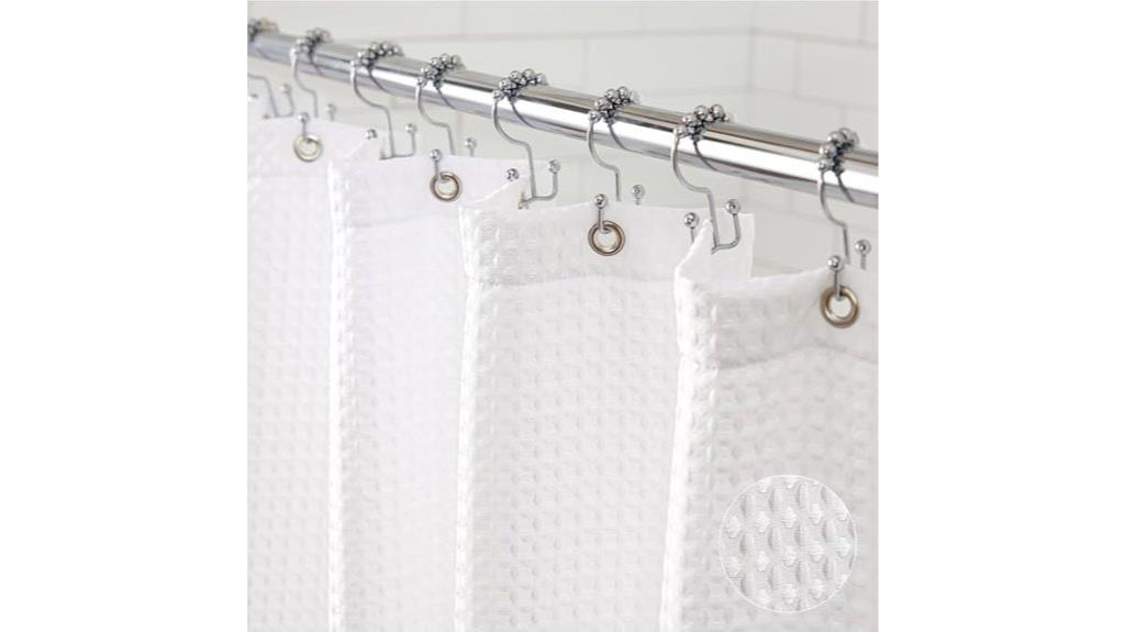 heavy duty waffle shower curtain
