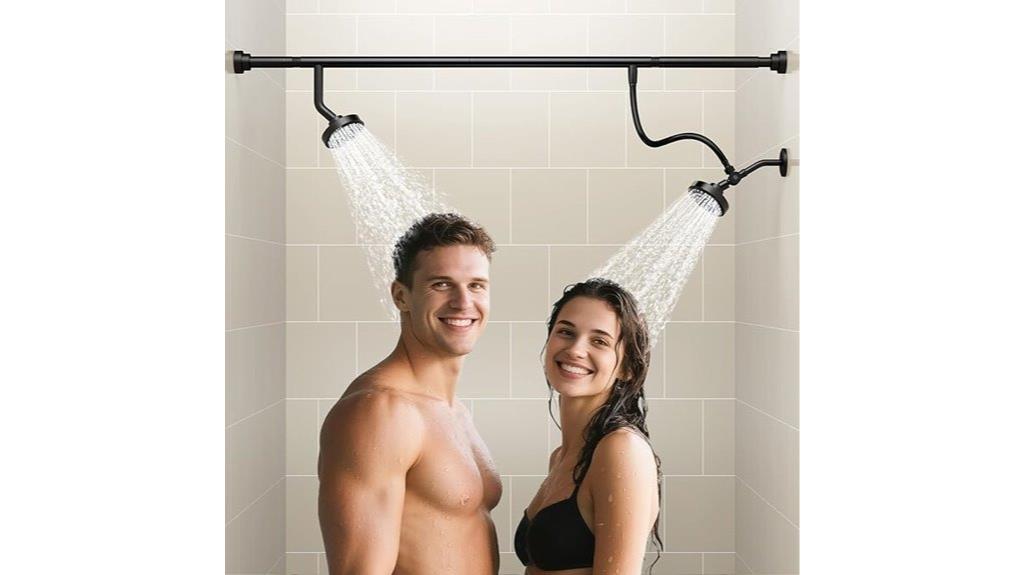 high pressure double shower