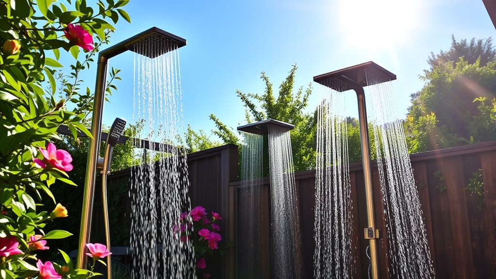 key outdoor shower factors