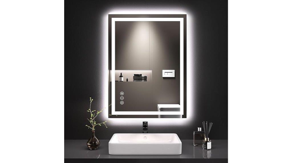 large led bathroom mirror